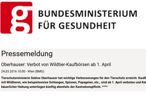 Bundesministerium für Gesundheit Pressemeldung