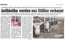 Kronen Zeitung - Antibiotika werden aus Ställen verbannt